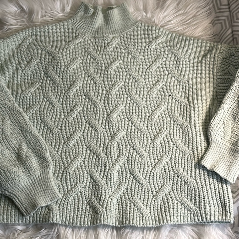 Dip mint green knit sweater XL